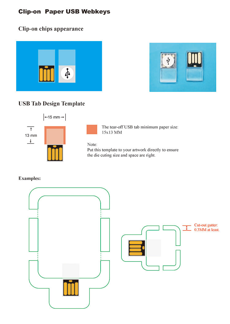 Clip-on paper webkey artwork design guides