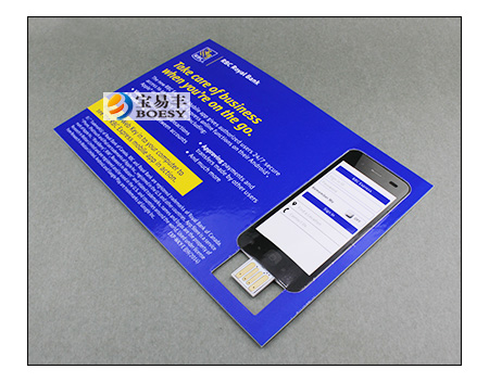 paper usb webkey, usb flyer, usb mailer