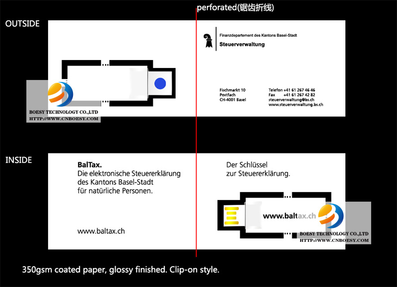 Clip-on paper usb webkey, USB webkey card