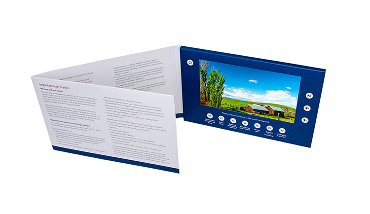 3 fold video brochures