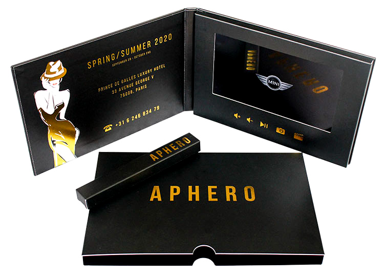 video brochure with hot foil