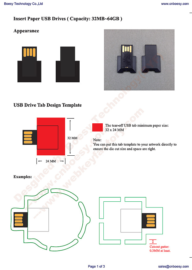 insert paper USB drives artwork design instruction